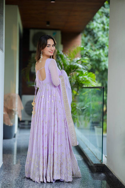Lavender Luxe Anarkali Gown