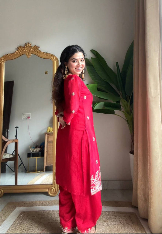 Red Traditional Suit Set