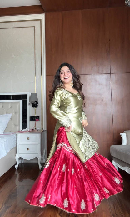 Olive Luxe Sharara Look