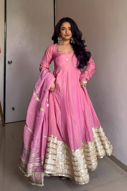 Pink Traditional Anarkali Suit Set