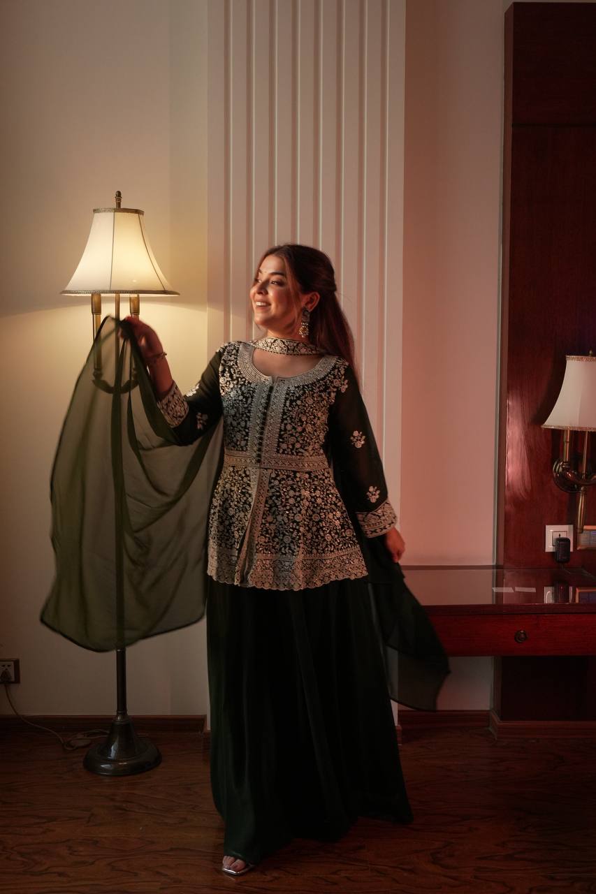 Peplum Aura Palazzo Set