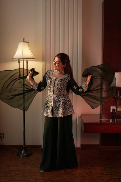 Peplum Aura Palazzo Set