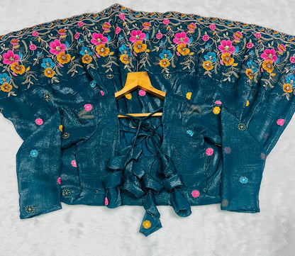 Teal Charm Floral Gown