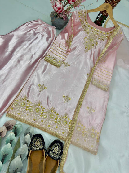 Rosy Bloom Festive Suit