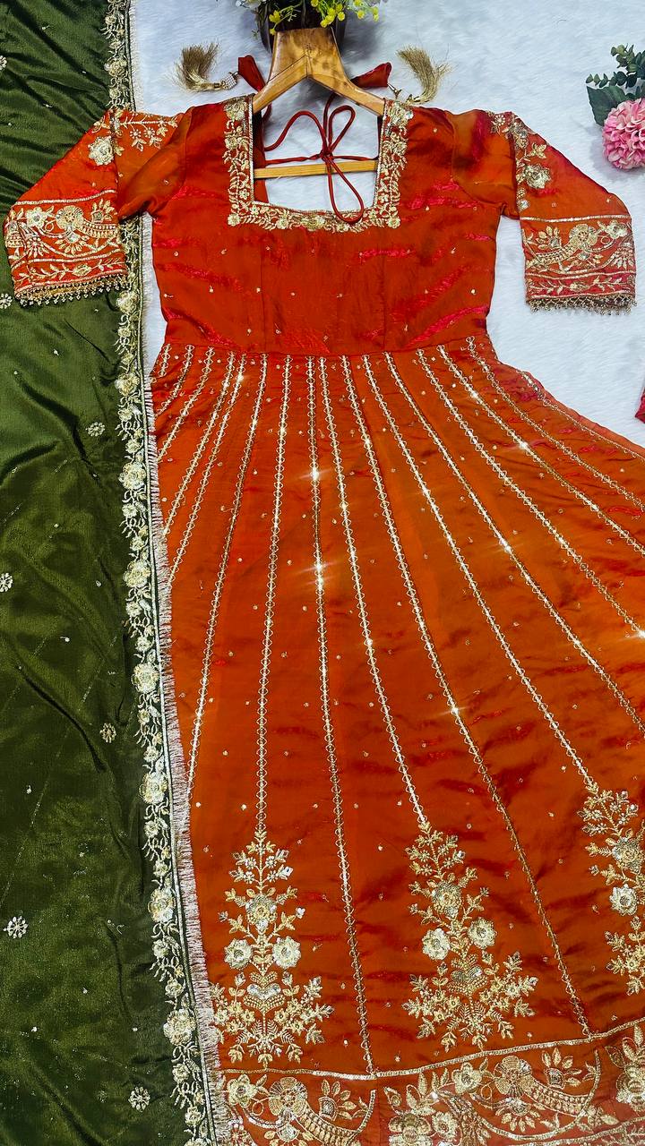Royal Rust Ethnic Gown
