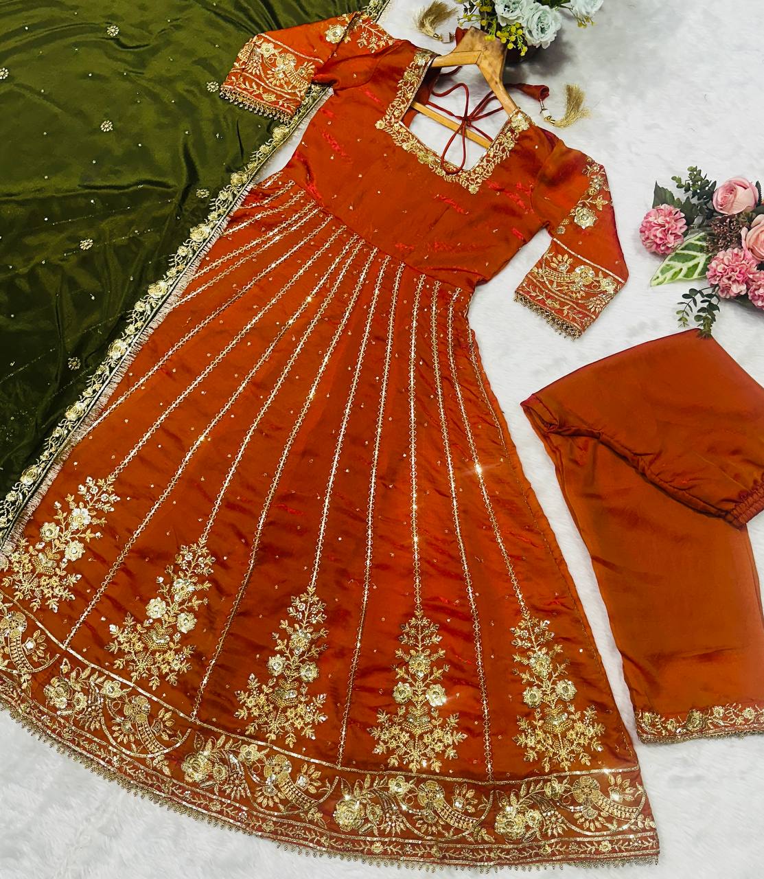 Royal Rust Ethnic Gown