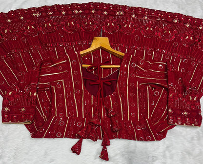 Regal Red Anarkali Set