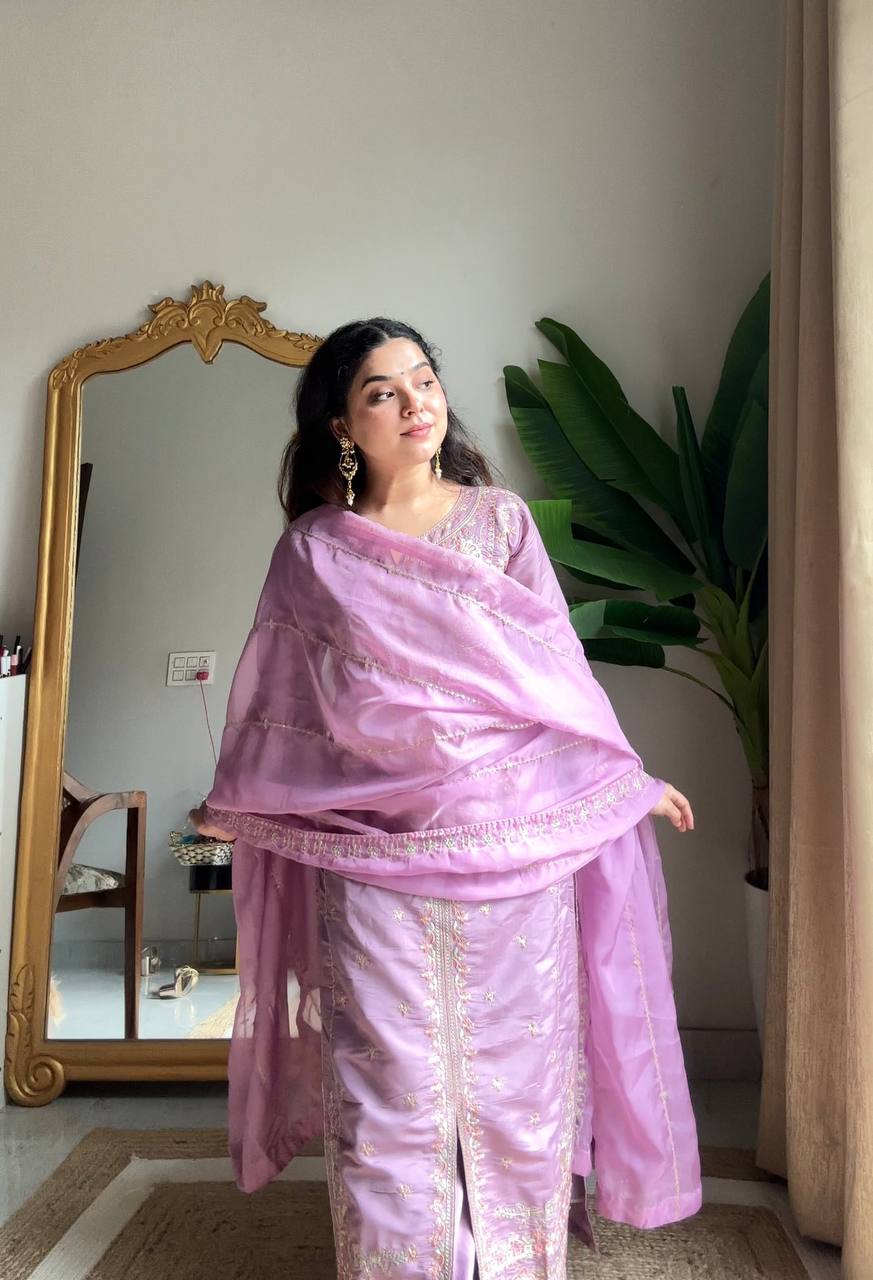 Premium Lavender Kurta Set