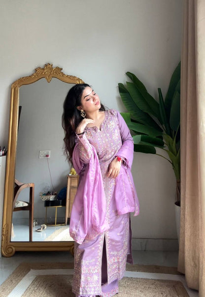 Premium Lavender Kurta Set
