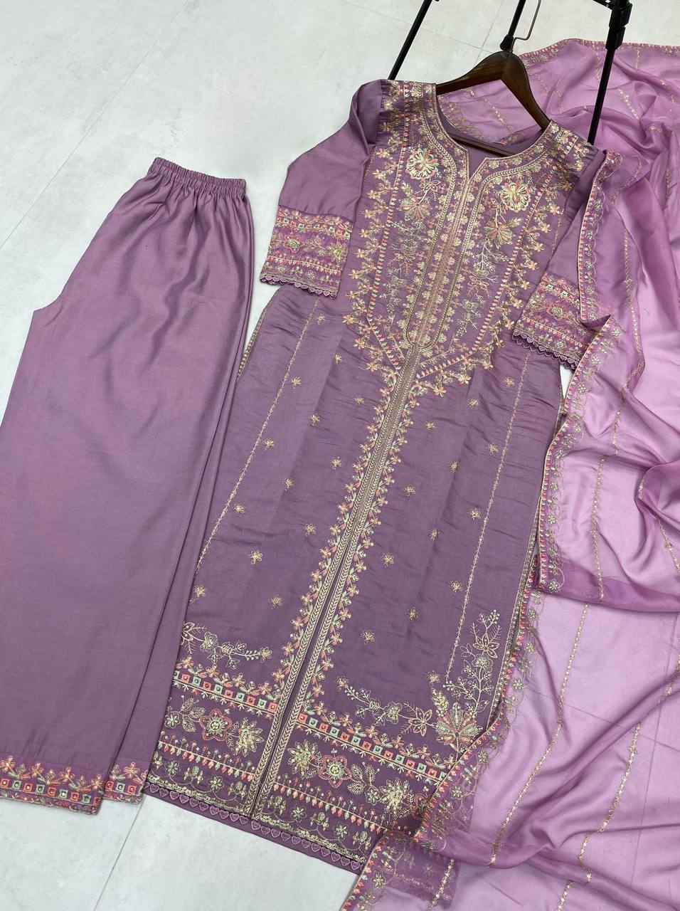 Premium Lavender Kurta Set