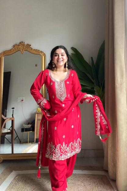 Red Traditional Suit Set