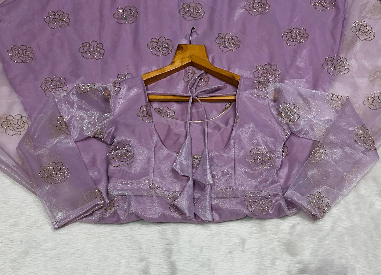 Soft Lavender Festive Gown Set