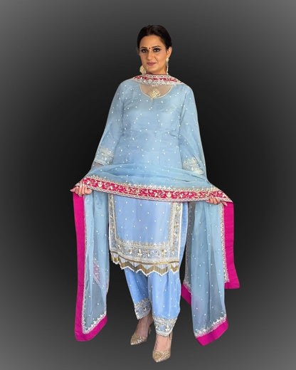 Blue Classic Party Wear Suit