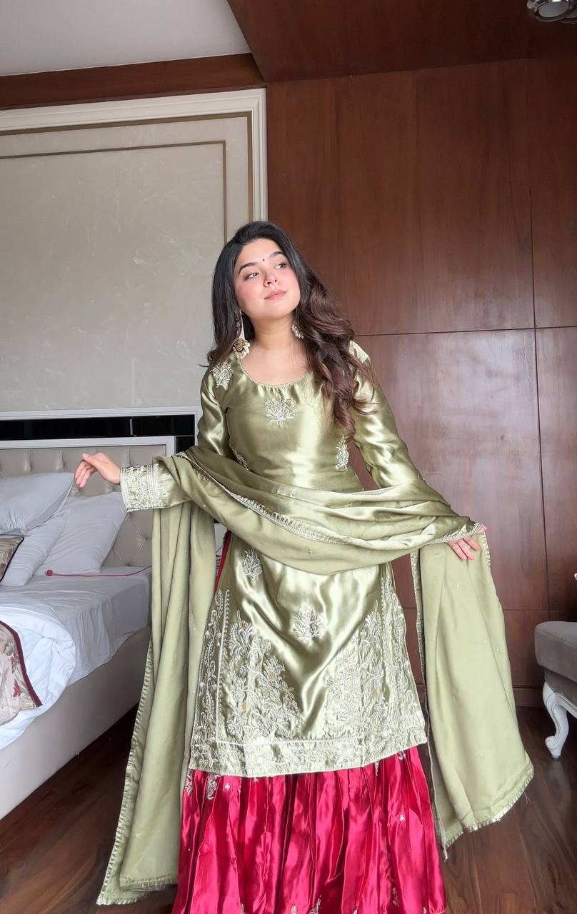 Olive Luxe Sharara Look