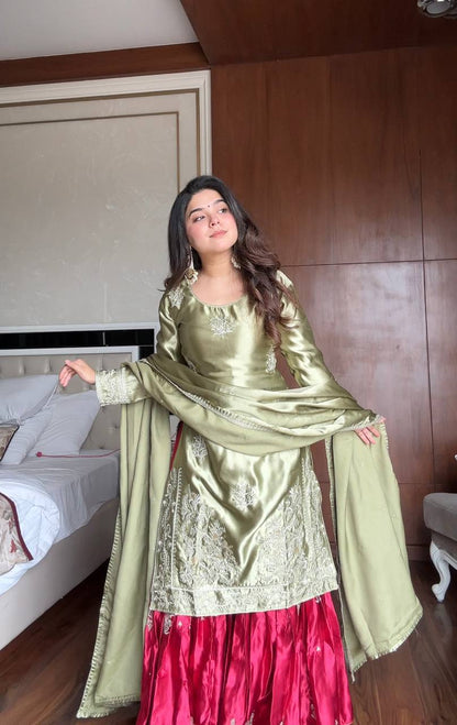 Olive Luxe Sharara Look