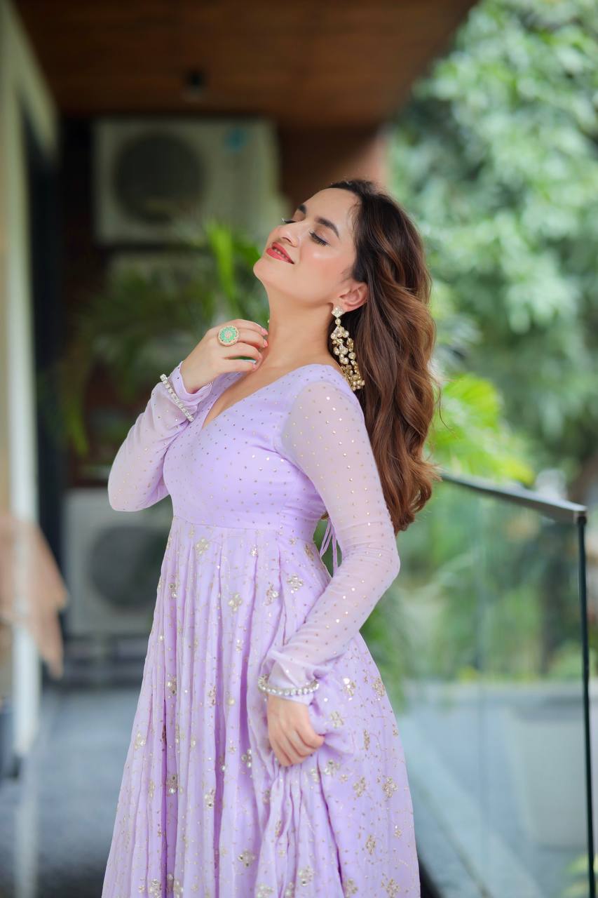 Lavender Luxe Anarkali Gown