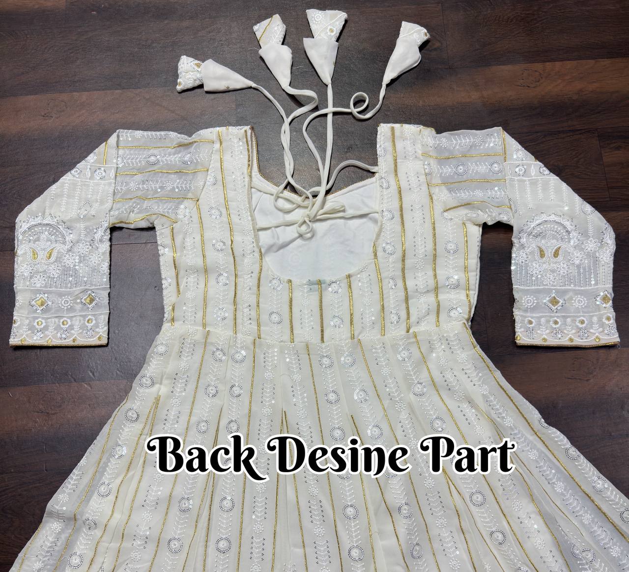 Pure White Long Anarkali Dress