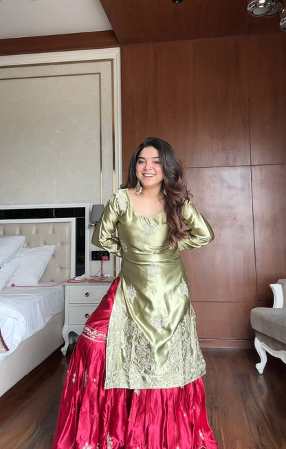 Olive Luxe Sharara Look