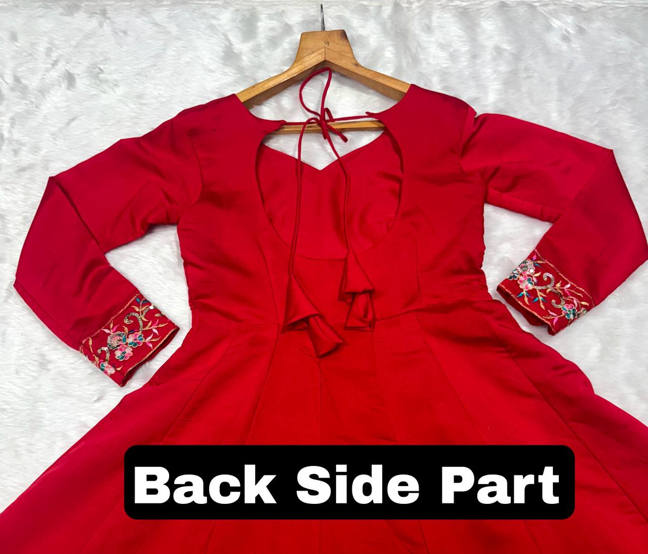 Red Premium Anarkali Suit Set