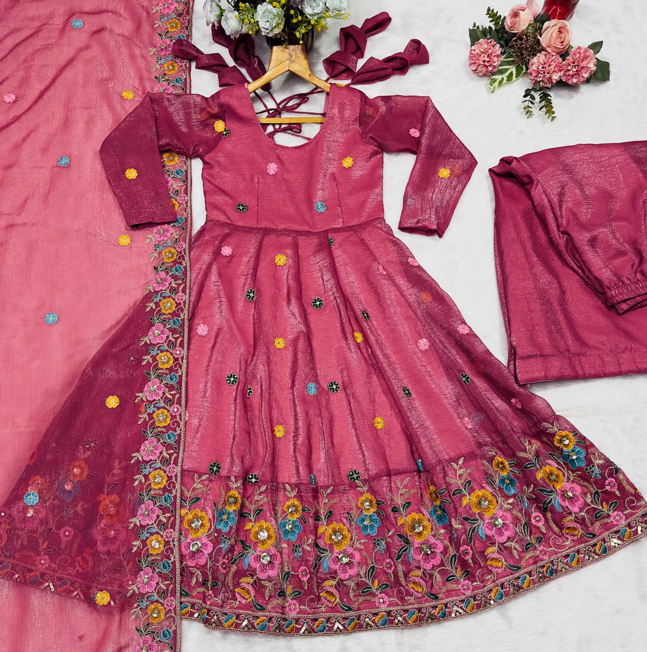 Petal Pink Wedding Gown