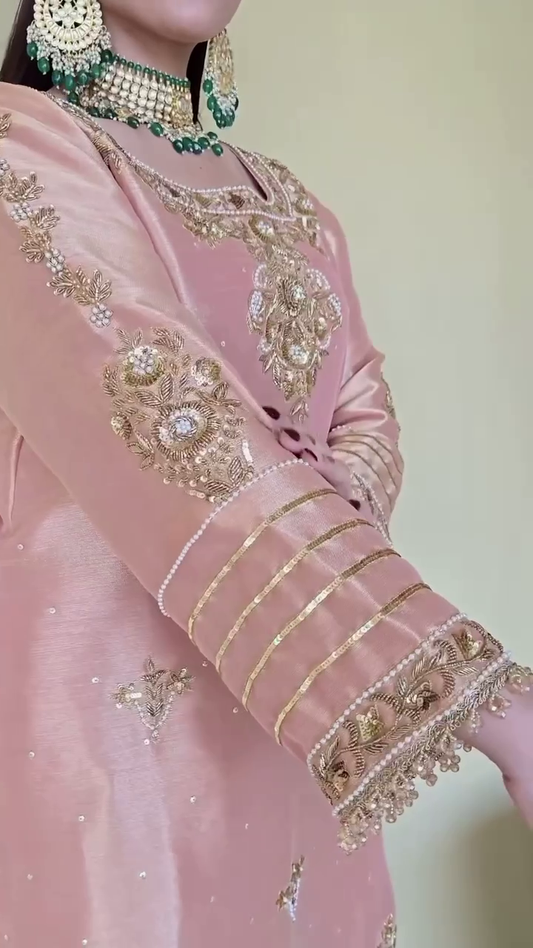 Rosy Bloom Festive Suit